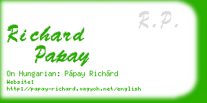 richard papay business card
