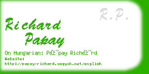richard papay business card